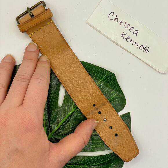 Louis Vuitton Vachetta Strap holder cuff / bracelet SLG Small Leather Goods 0361 - Picture 1 of 8